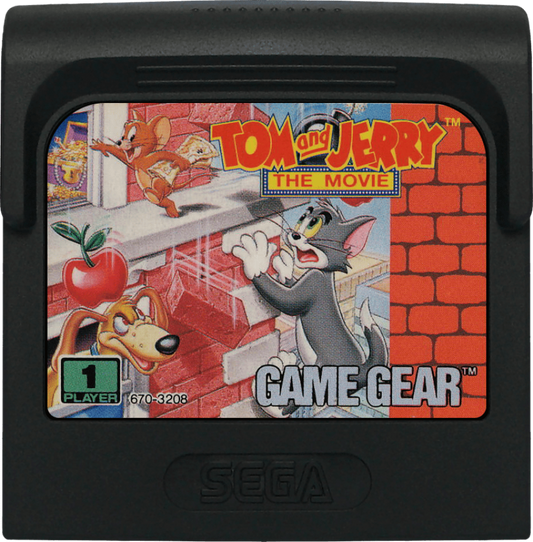 Tom and Terry the Movie cartridge cover art for SEGA Game Gear video game. 