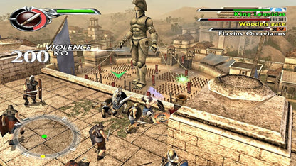 Spartan Total Warrior GameCube game featuring large-scale hack-and-slash combat and ancient warfare action gameplay screenshot