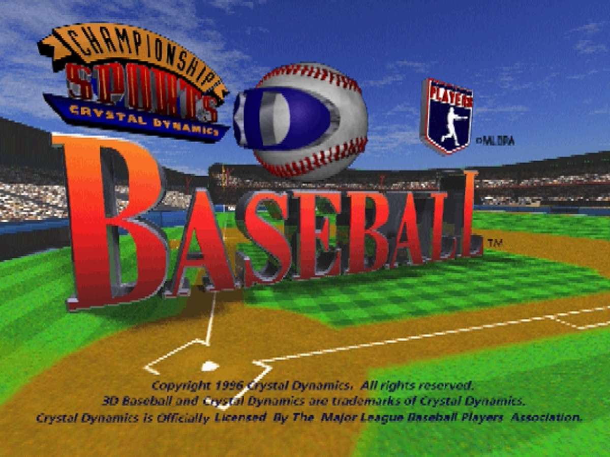 3D Baseball title screen art for Sega Saturn (SS) video game 