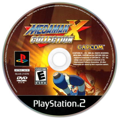 Mega Man X Collection disc art for PlayStation 2 (PS2) video game