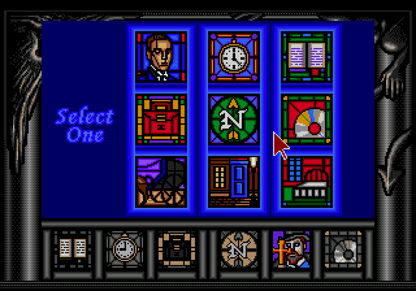 Dracula Unleashed main menu for Sega CD (SCD) interactive movie horror video game