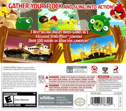 Angry Birds: Trilogy back of case for Nintendo 3DS (3DS) puzzle action video game