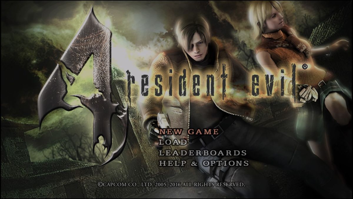 Resident Evil 4 – PlayStation 4 (PS4) video game title screen, survival horror action