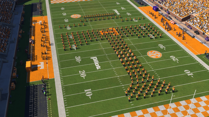 EA Sports College Football 26 PlayStation 5 college football simulation video game featuring 136 FBS schools over 300 authentic coaches 2700 new plays Dynasty Road to Glory College Ultimate Team Road to the College Football Playoff enhanced Stadium Pulse Home Field Advantage dynamic substitutions wear and tear mechanics Heisman Trophy journey recruiting portal authentic game day atmospheres fight songs commentary gameplay screenshot