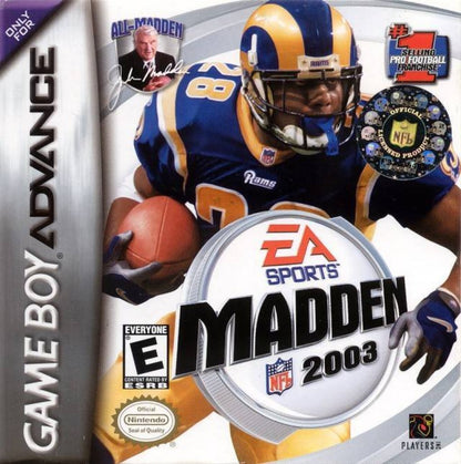 Madden NFL 2003 cover art for Game Boy Advance (GBA) video game