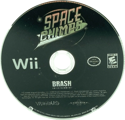 Space Chimps for Wii family friendly action adventure video game featuring intergalactic missions quirky characters motion controlled gameplay and humorous animated movie inspired experience disc