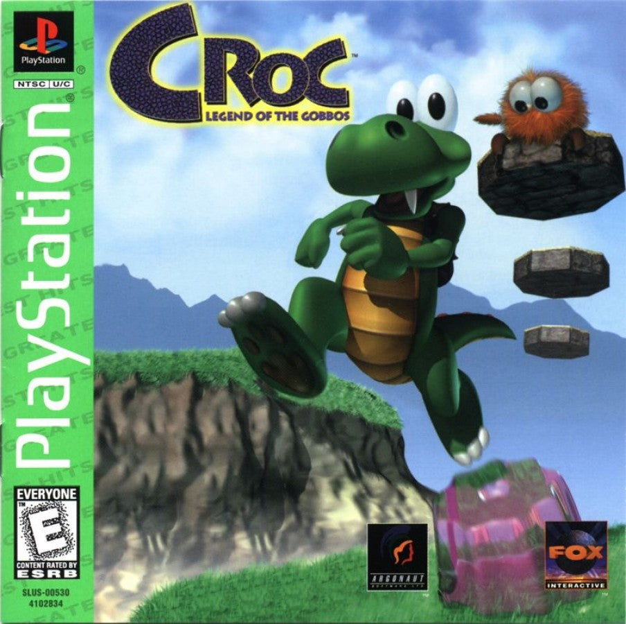 Croc: Legends of the Gobbos Greatest Hits retro 3D platform adventure game for PlayStation 1 (PS1) cover art