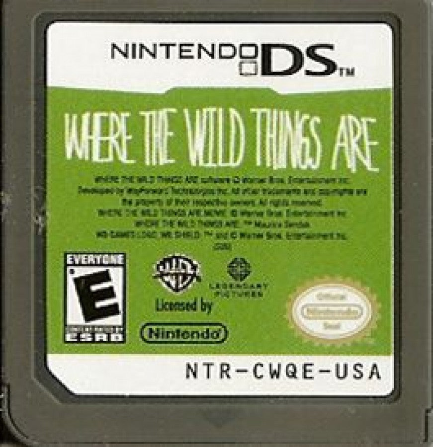 Where the Wild Things Are cartridge for Nintendo DS (DS) action adventure video game