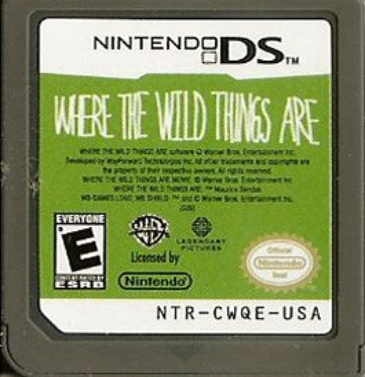 Where the Wild Things Are cartridge for Nintendo DS (DS) action adventure video game
