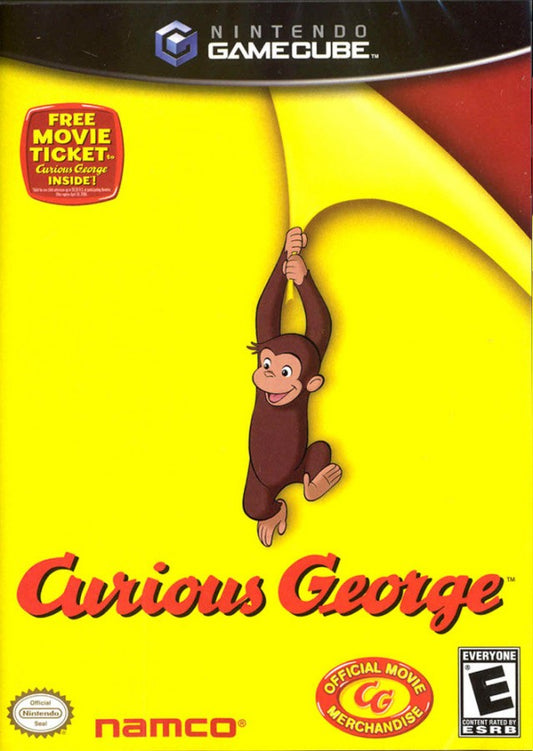 Curious George GameCube GC video game, action adventure, puzzle platformer, family-friendly gameplay, Nintendo GameCube title cover art