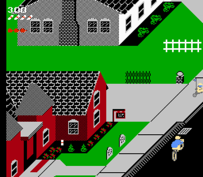 Paperboy cartridge for the Nintendo Entertainment System featuring 8 bit arcade action with newspaper delivery gameplay obstacle filled suburban streets and fast paced bike riding challenges gameplay 