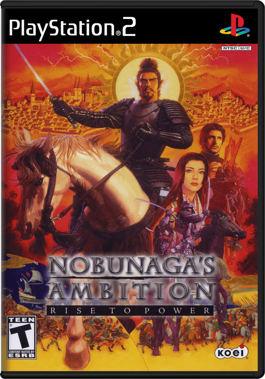 Nobunagas Ambition Rise to Power PlayStation 2 PS2 retro video game grand strategy cover art (2006)