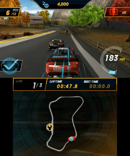 NASCAR Unleashed gameplay for Nintendo 3DS (3DS) racing video game
