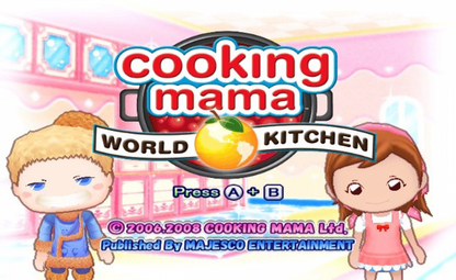 Cooking Mama: World Kitchen title screen art for Nintendo Wii (Wii) video game