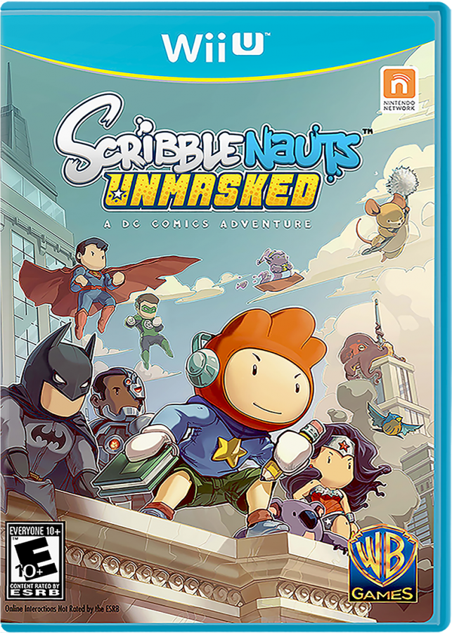 Scribblenauts Unmasked: A DC Comics Adventure cover art for Nintendo Wii U (WiiU) video game