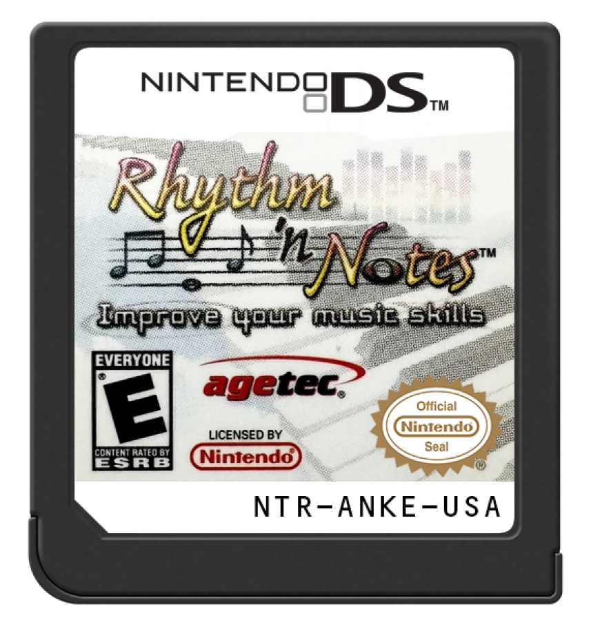 Rhythm ’n Notes Nintendo DS music training game focused on rhythm practice and ear-training exercises for learning notes and timing cartridge