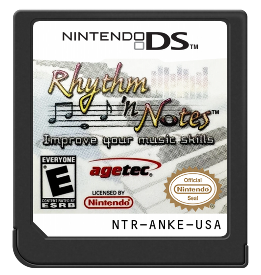 Rhythm ’n Notes Nintendo DS music training game focused on rhythm practice and ear-training exercises for learning notes and timing cartridge