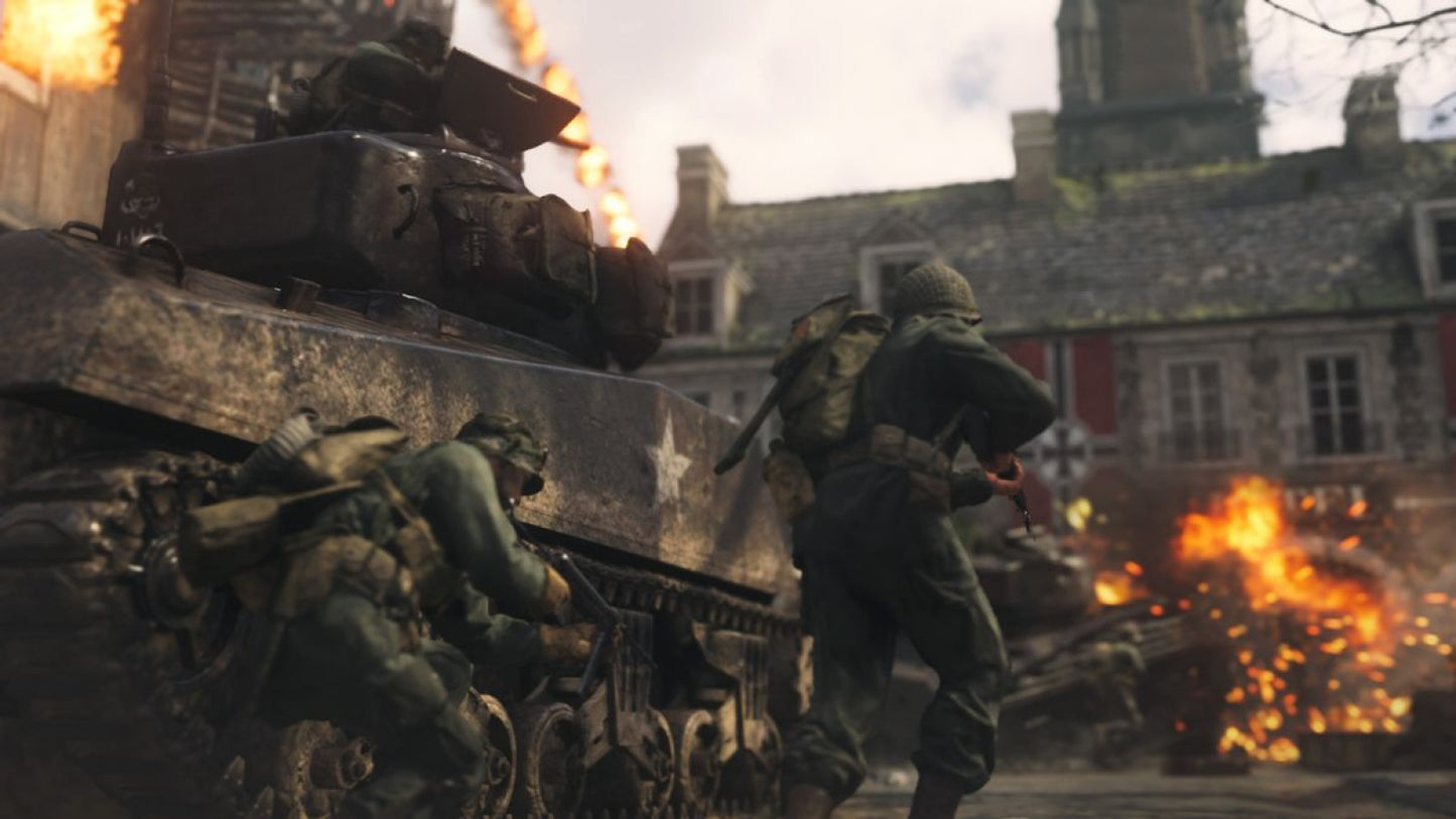 Call of Duty: WWII gameplay for PlayStation 4 (PS4) first-person shooter video game
