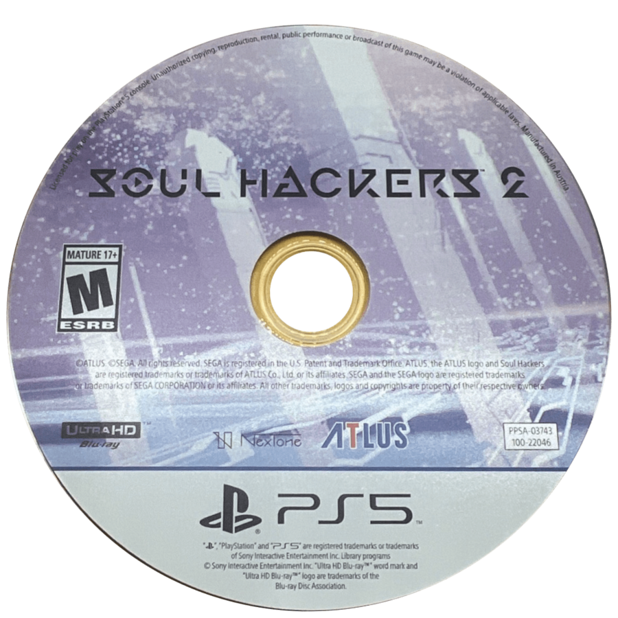 Soul Hackers 2 PlayStation 5 JRPG Atlus cyberpunk setting Ringo protagonist demon summoning turn-based combat party members comp summoning soul matrix dungeons character bonds supernatural thriller disc