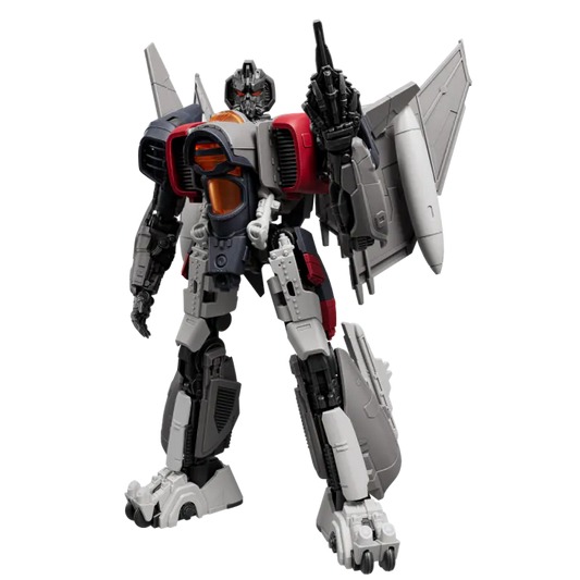 Blokees Transformers Classic Class 25 Blitzwing model kit inspired design featuring buildable transforming robot warrior aesthetic detailed mechanical construction iconic triple changer inspired design articulated components futuristic sci fi styling collectible display model and Transformers universe presentation