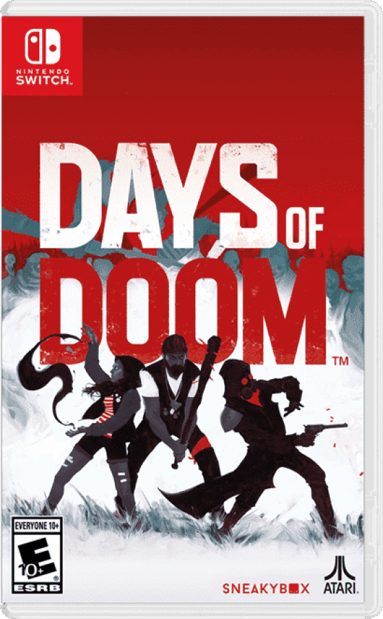 Days of Doom Nintendo Switch (NS) game cover art for post-apocalyptic survival action.