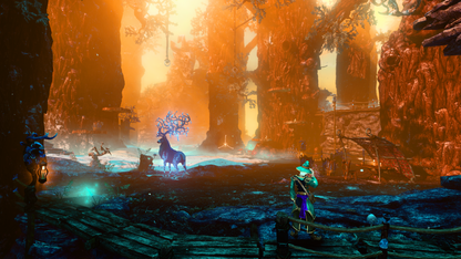 Trine Series 1–3 Nintendo Switch inspired design featuring fantasy puzzle platform adventure collection aesthetic magical heroes cooperative gameplay physics based challenges enchanting fairytale worlds and side scrolling exploration across three classic journeys presentation gameplay