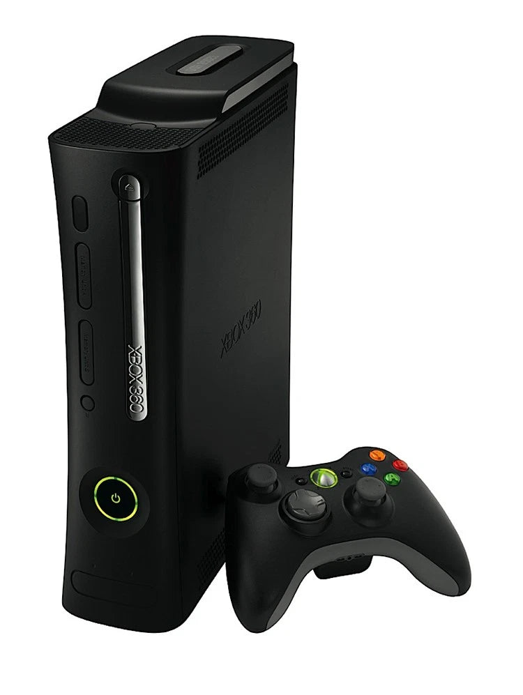 Microsoft Xbox 360 120GB Phat black console original model standing