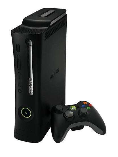 Microsoft Xbox 360 120GB Phat black console original model standing