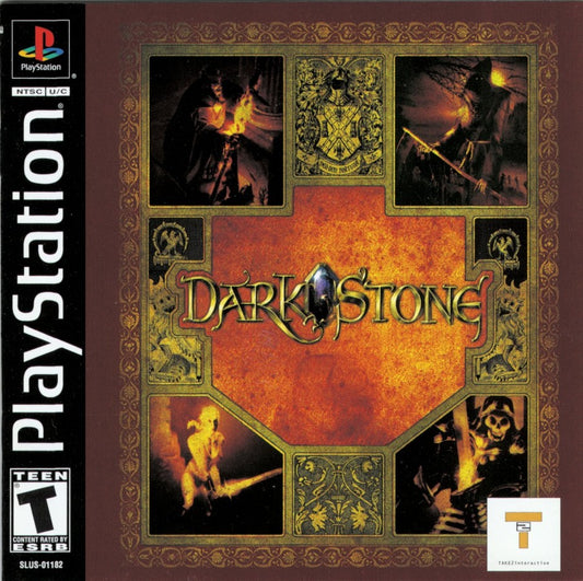 Darkstone PS1 PlayStation 1 action RPG dungeon crawler fantasy hack and slash loot based gameplay retro video game cover art