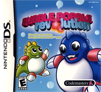 Bubble Bobble: Revolution for Nintendo DS with classic bubble-blowing platform action theme front cover