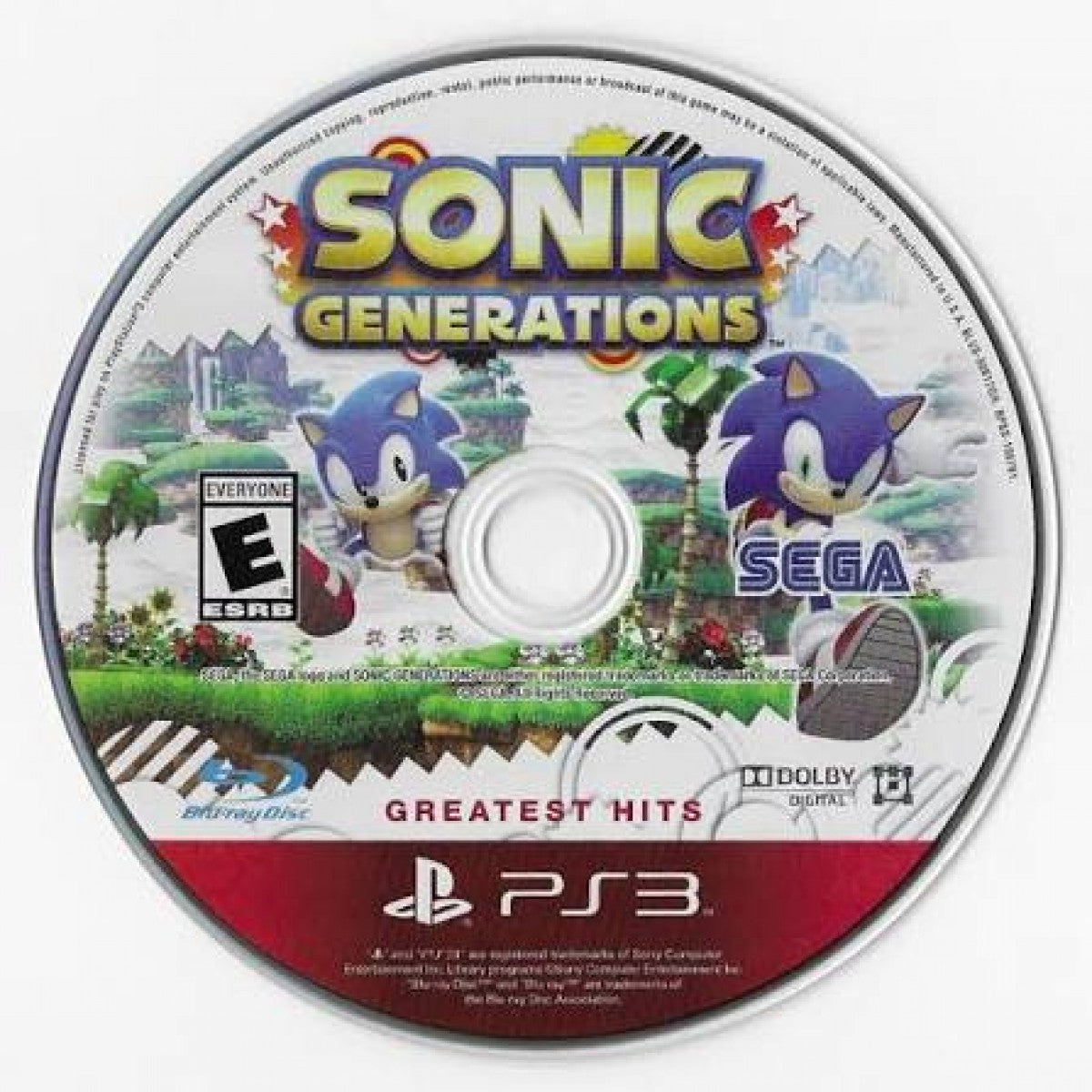 Sonic Generations Greatest Hits PlayStation 3 PS3 for retro video game enthusiasts featuring high speed platforming gameplay classic and modern Sonic adventures side scrolling and 3D action iconic stages challenging boss battles and collectible gaming appeal disc