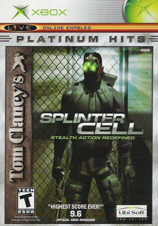Tom Clancy's Splinter Cell: Stealth Action Redefined [Platinum Hits] – Xbox (XBOX) Front Box Art Cover 