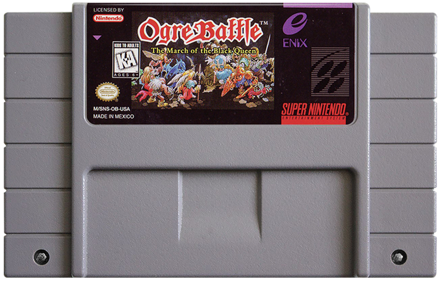 Ogre Battle The March of the Black Queen PS1 PlayStation 1 strategy RPG tactical warfare fantasy army management branching story retro video game cartridge