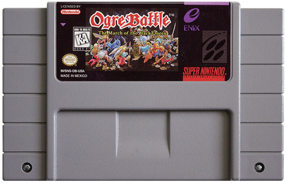 Ogre Battle The March of the Black Queen PS1 PlayStation 1 strategy RPG tactical warfare fantasy army management branching story retro video game cartridge