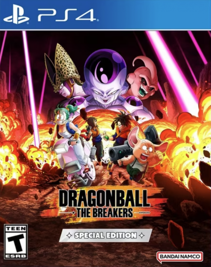 Dragon Ball: The Breakers – PlayStation 4 (PS4) video game cover image, online survival action by Bandai Namco Entertainment
