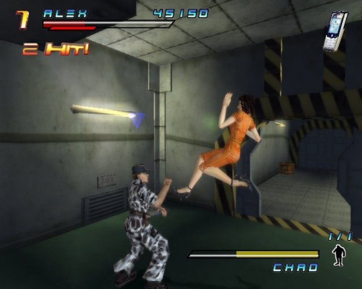 Gameplay for Charlie’s Angels GameCube GC video game, action adventure, movie tie-in, female-led combat, multiplayer, Nintendo GameCube title