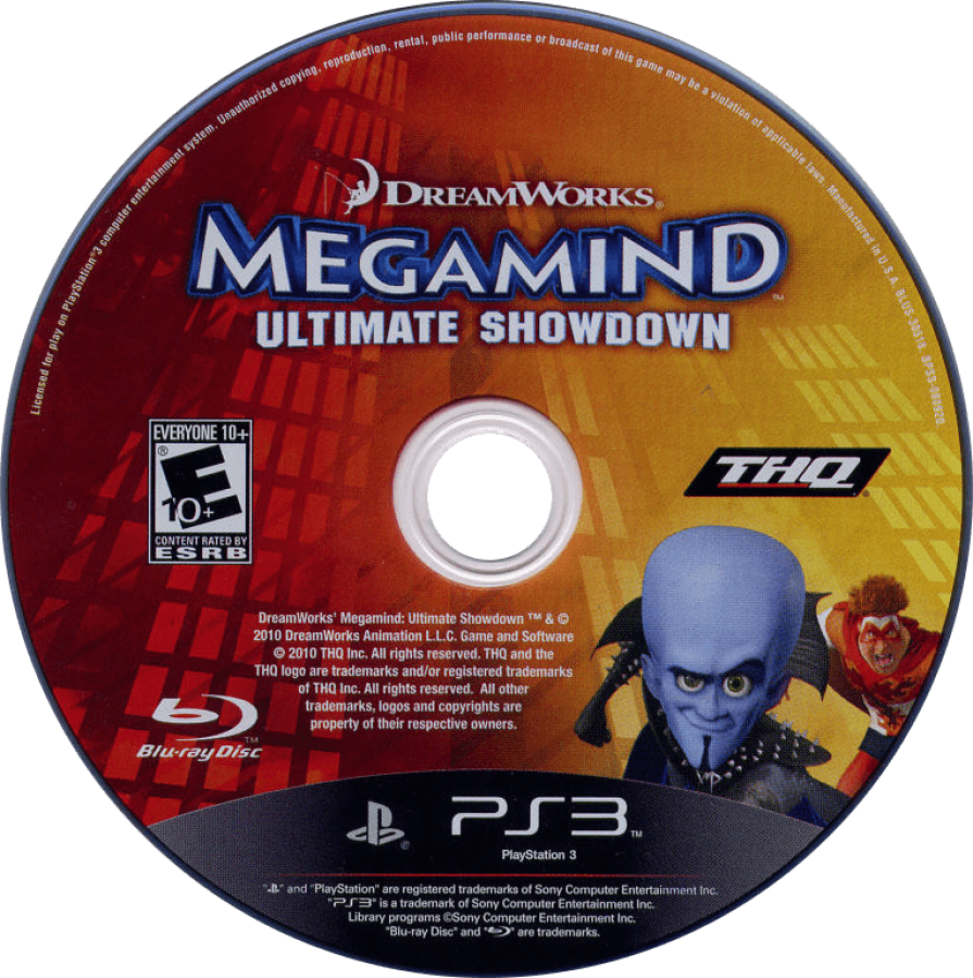 Megamind: Ultimate Showdown disc for PlayStation 3 (PS3) video game