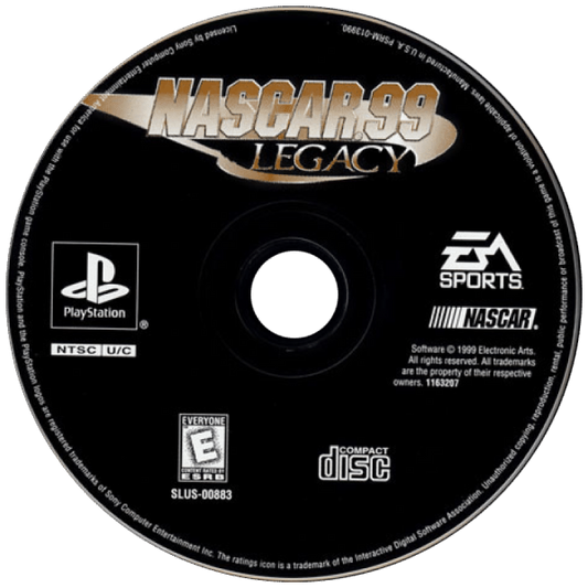 NASCAR 99 Legacy disc for PlayStation 1 (PS1) retro racing video game