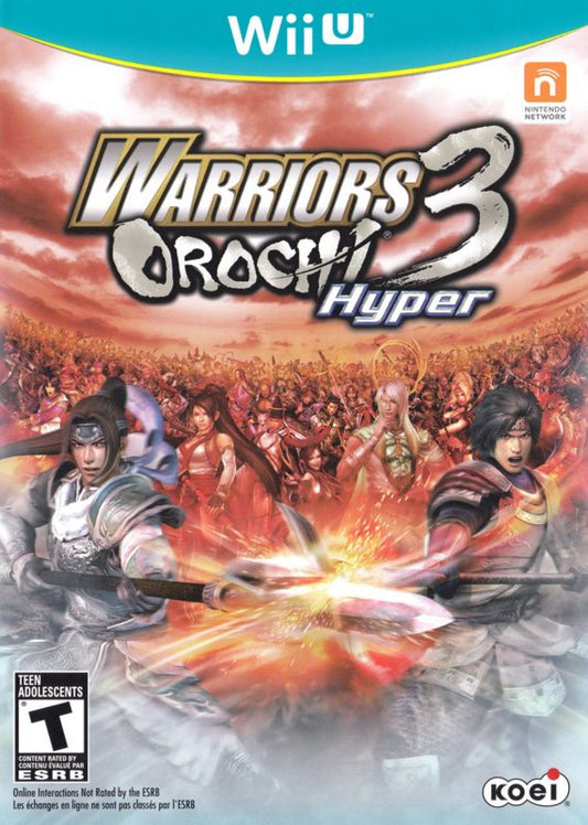 Warriors Orochi 3 Hyper cover art for Nintendo Wii U action video game.