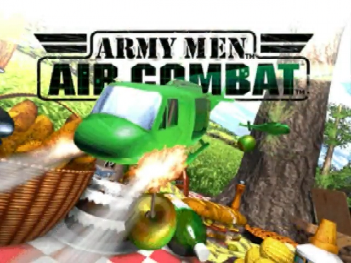 Army Men: Air Combat [Green Cart] title screen for Nintendo 64 (N64) video game