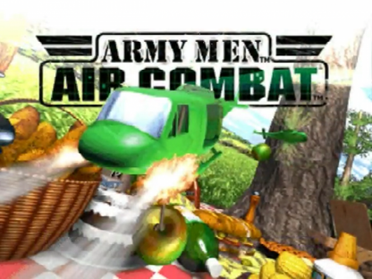 Army Men: Air Combat [Green Cart] title screen for Nintendo 64 (N64) video game