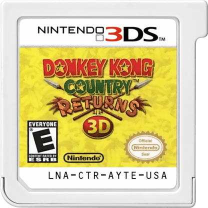Donkey Kong Country Returns 3D cartridge for Nintendo 3DS (3DS) platformer video game