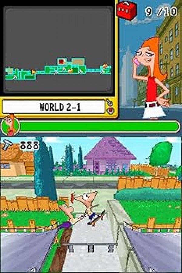 Disney Phineas and Ferb gameplay for Nintendo DS (DS) video game 