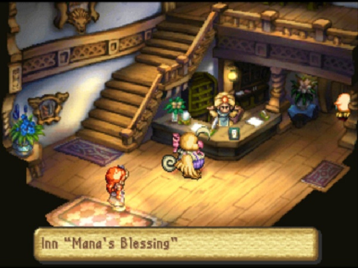 Legend of Mana PS1 PlayStation 1 action RPG fantasy adventure game Square Enix JRPG hand drawn art co op gameplay retro video game gameplay 