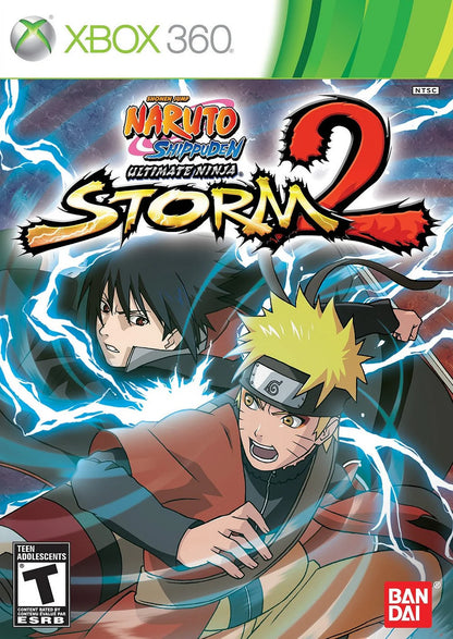 Naruto Shippuden: Ultimate Ninja Storm 2 cover art for Xbox 360 (X360) anime fighting video game