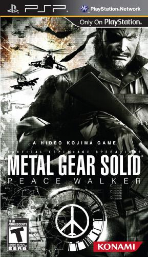 Metal Gear Solid: Peace Walker PSP action-adventure video game cover art.