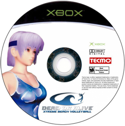 Dead or Alive Xtreme Beach Volleyball Xbox sports and mini-games title featuring characters playing beach volleyball in tropical settings disc