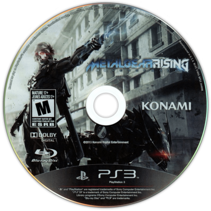 Metal Gear Rising: Revengeance PS3 action video game disc