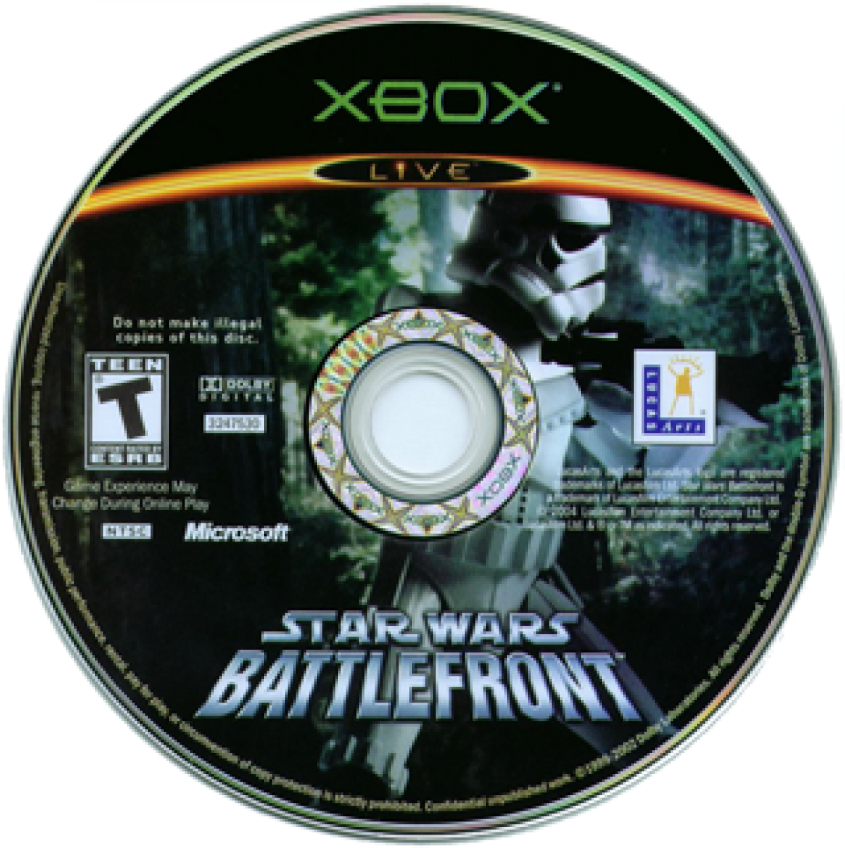 Star Wars: Battlefront disc art for Xbox (XBOX) video game