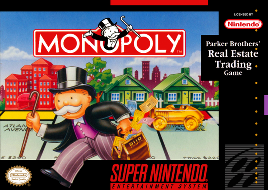 Monopoly cover art for Super Nintendo Entertainment System (SNES) video game